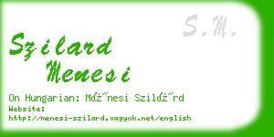 szilard menesi business card